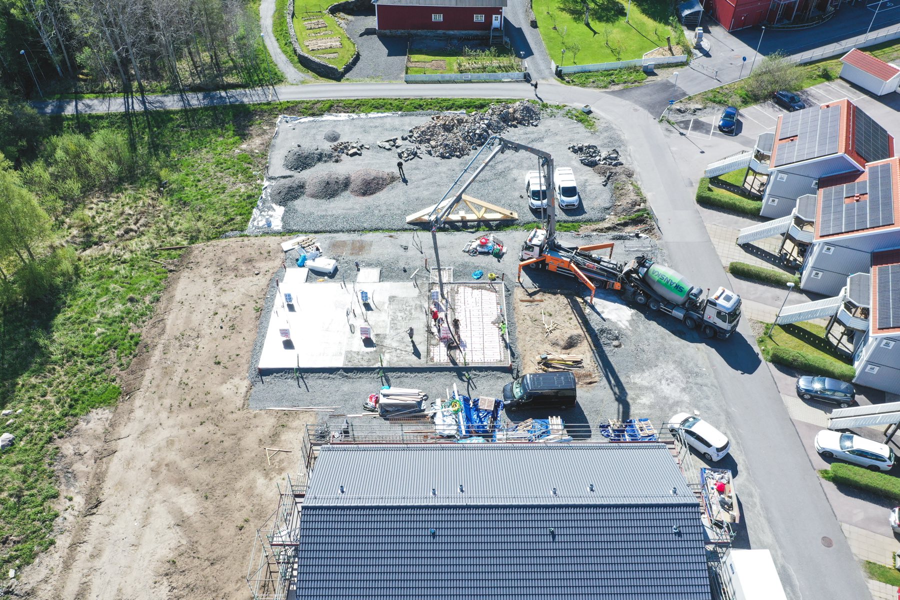Construction site for a townhouse project, Brahem i Göteborg